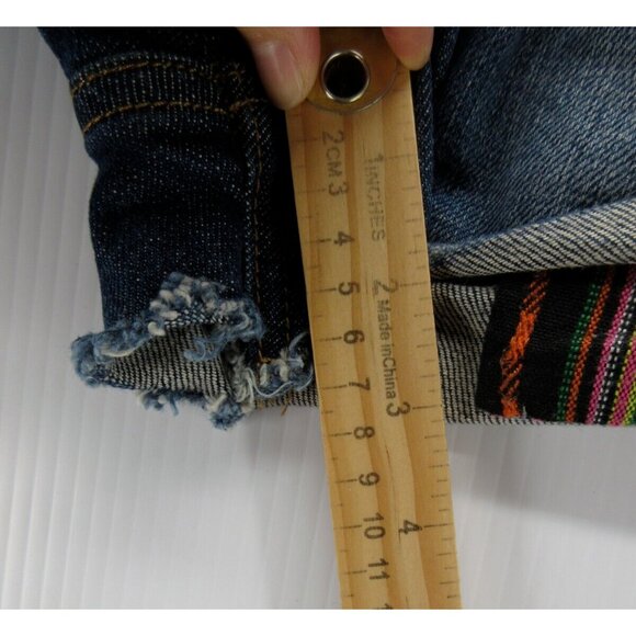 Joes Jeans Shorts 24 Cut-Off Mini Denim Stretch Logo Cuffed Lined - Picture 5 of 12